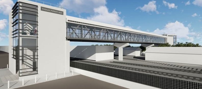 Ascensoare furnizate de Atlas Elevators pentru cea mai modernă pasarelă pietonală din România